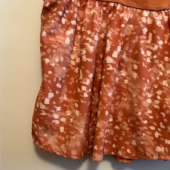 Aerie X Aly Raisman Offline Real Me Preppy Tennis Mini Skort Skirt Shorts Orange - Picture 5 of 9
